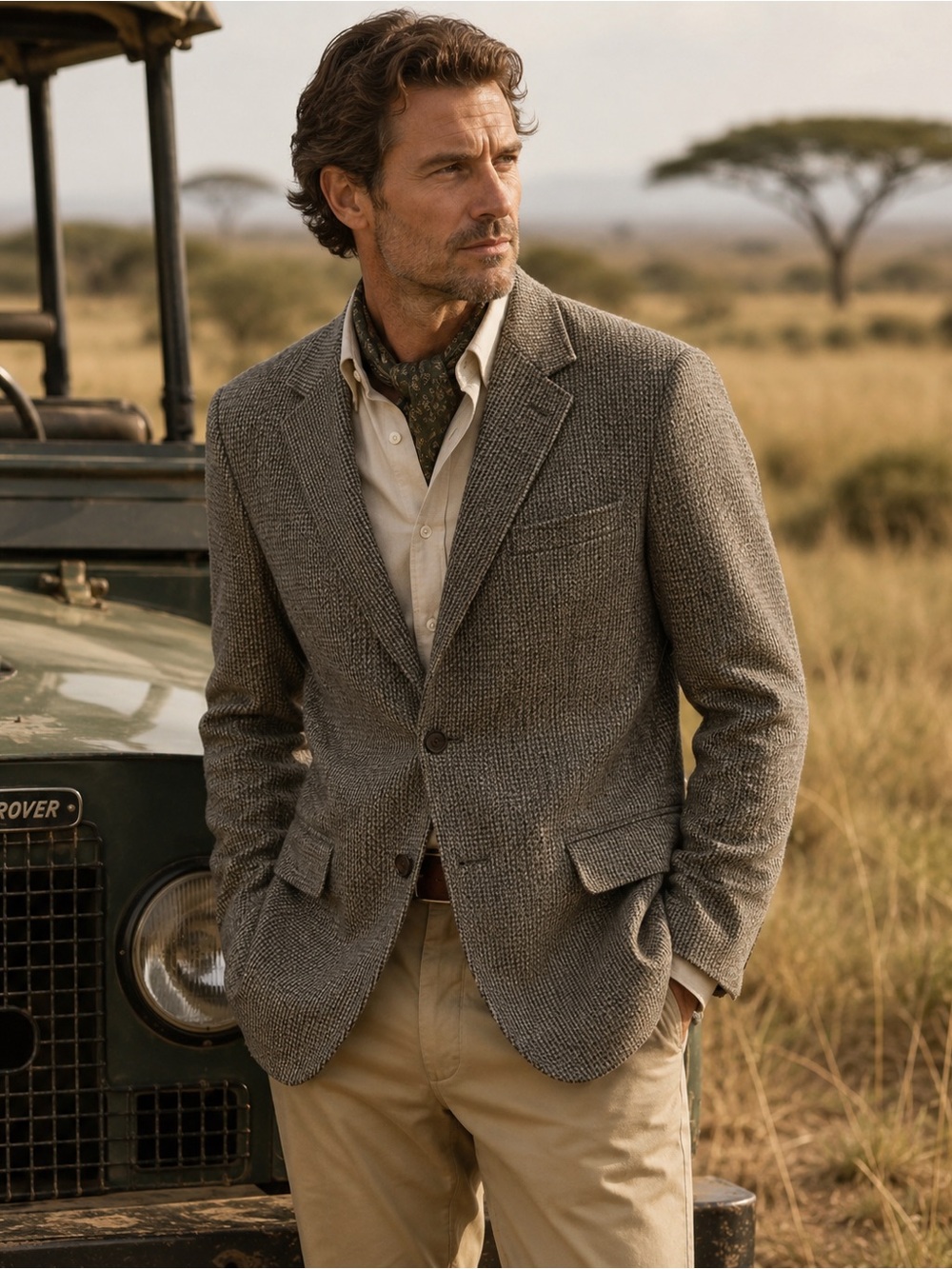 NWT Orvis Brown & Gray Houndstooth 100% Wool Sport Coat Made in Portugal